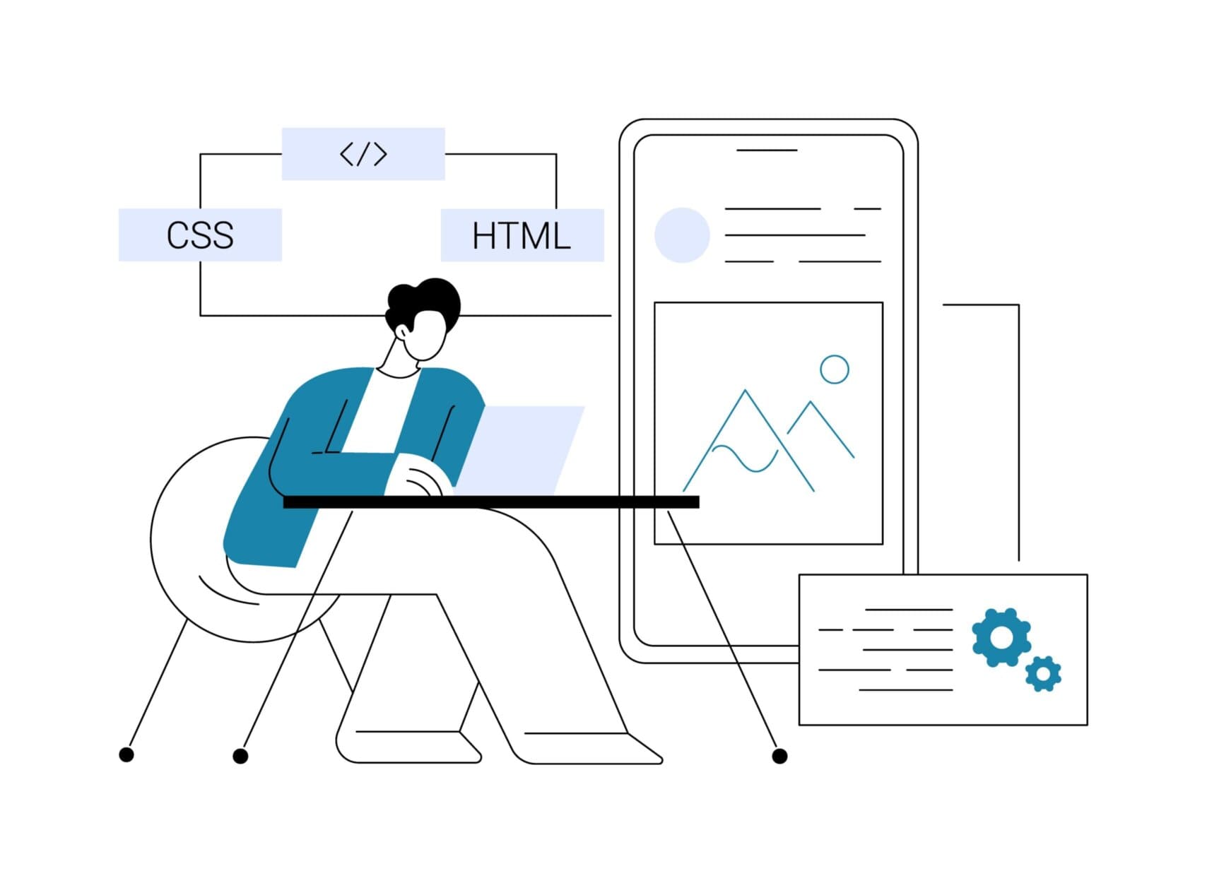 Imagem ilustrativa de desenvolvimento de site