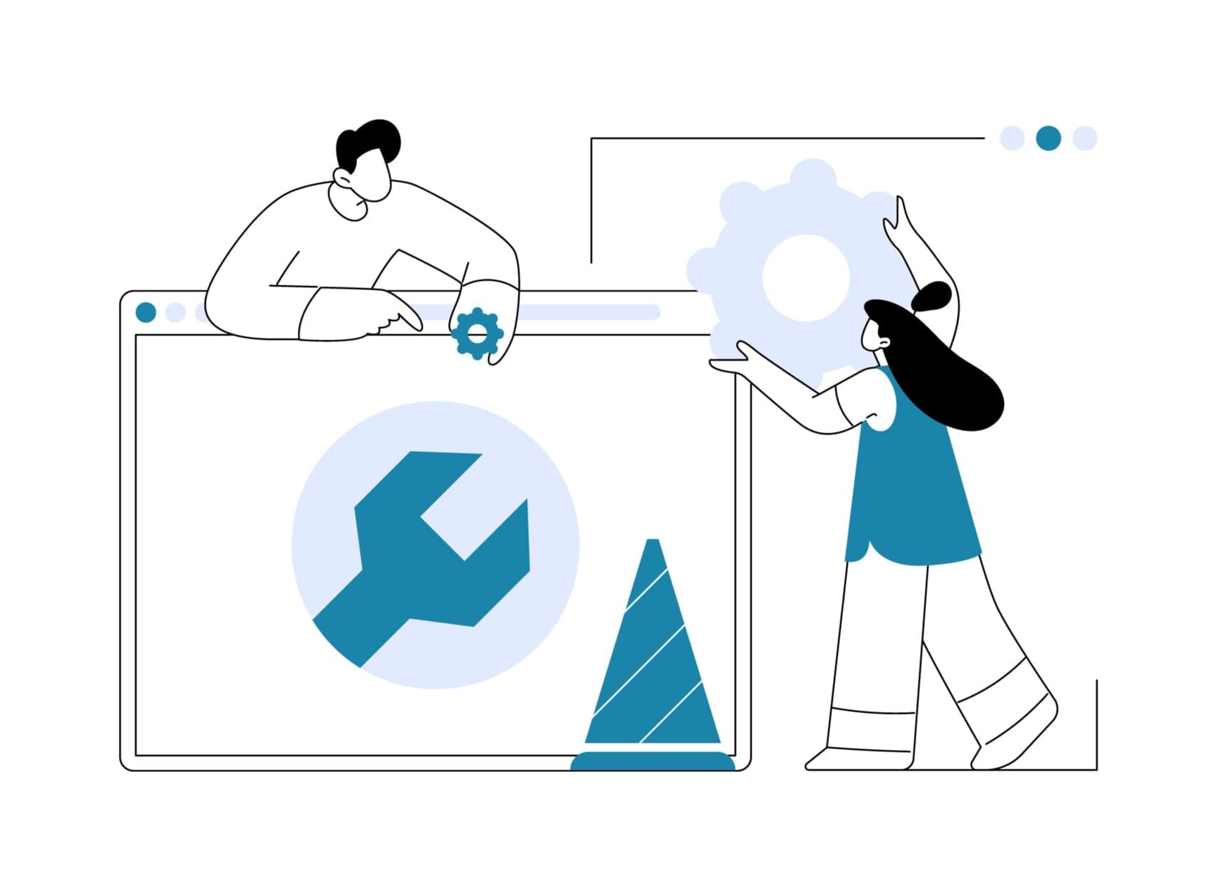 Imagem ilustrativa de desenvolvimento de site